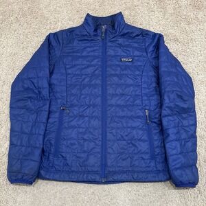Patagonia Nano Puff Jacket Women's Small Blue Full Zip Puffer